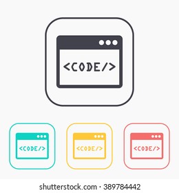 icon of code window color set