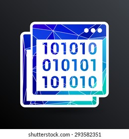 icon of code window program programming website.