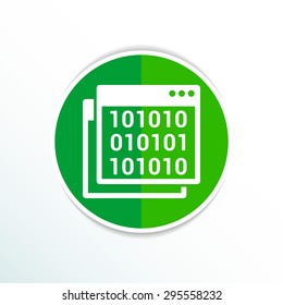 icon of code window program programming website.