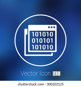 icon of code window program programming website.
