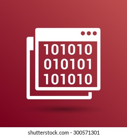 icon of code window program programming website.