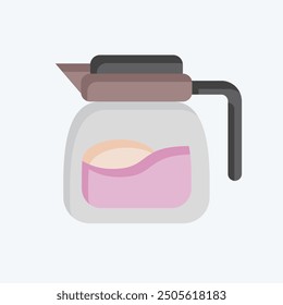 Icon Coffe Pot. related to Breakfast symbol. flat style. simple illustration