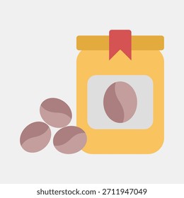 Icon coffee bag. Coffee shop elements. Icon in flat style.