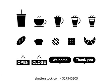 icon coffee and bakery