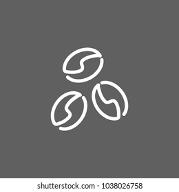 Icon of coffee bean. Seed, caffeine, cocoa. Source for coffee concept. Can be used for topics like coffee plant, production, aroma