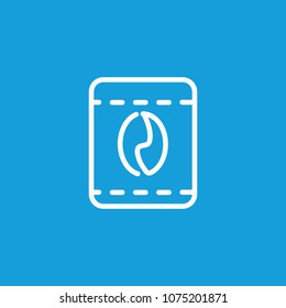 Icon of coffee bean tag. Flavor, label, package. Caffeine concept. Can be used for topics like aroma, drink, instant coffee