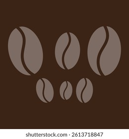 Icon of coffee beans for aromatic brew designs