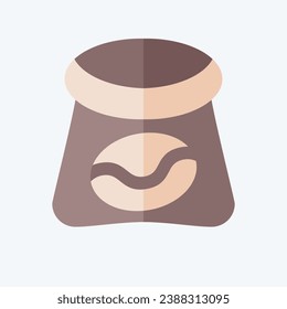 Icon Coffee Beans Snack. related to Coffee symbol. flat style. simple design editable. simple illustration