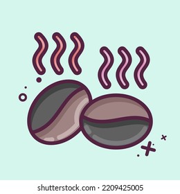 Icon Coffee Beans. suitable for Nuts symbol. MBE style. simple design editable. design template vector. simple illustration