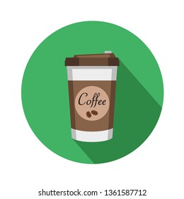 icon coffee cup flat