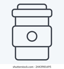 Icon Coffee Cup. related to Skating symbol. line style. simple design illustration