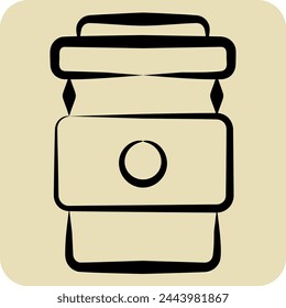 Icon Coffee Cup. related to Skating symbol. hand drawn style. simple design illustration