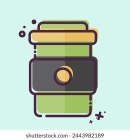 Icon Coffee Cup. related to Skating symbol. MBE style. simple design illustration