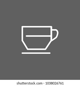 Icon of coffee cup. Rest, break, mug. Cafeteria concept. Can be used for topics like drink, refreshing, beverage