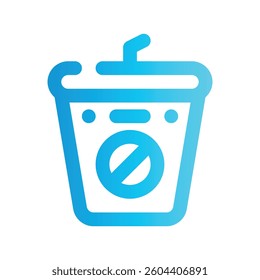 icon coffee cup with style gradient