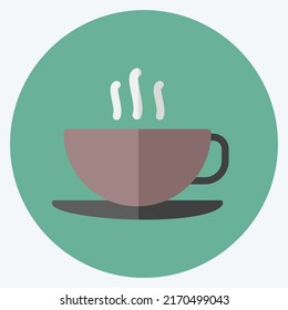 Icon Coffee Cup. suitable for Wedding symbol. flat style. simple design editable. design template vector. simple symbol illustration