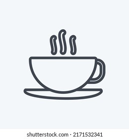 Icon Coffee Cup. suitable for Wedding symbol. line style. simple design editable. design template vector. simple symbol illustration