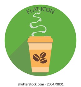Icon coffee cup. Vector illustration