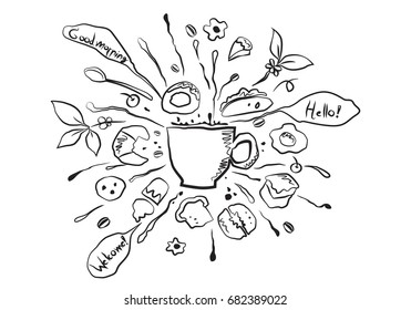 icon coffee doodle
