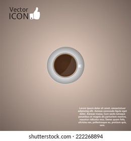 Icon coffee flat. Made in vector