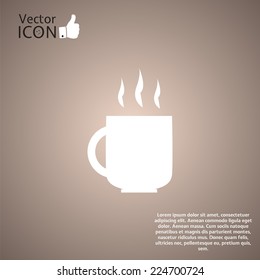 Icon coffee flat. Made in vector
