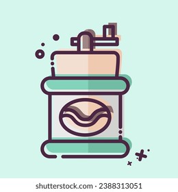 Icon Coffee Grinder. related to Coffee symbol. MBE style. simple design editable. simple illustration