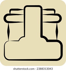 Icon Coffee Holder. related to Coffee symbol. hand drawn style. simple design editable. simple illustration