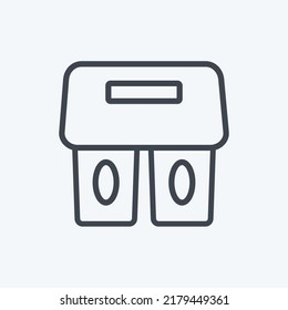 Icon Coffee Holder. suitable for Drink symbol. line style. simple design editable. design template vector. simple symbol illustration