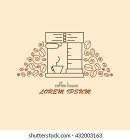 Icon for coffee house, cafe