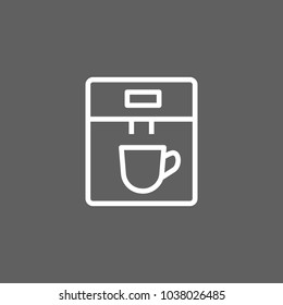 Icon of coffee machine. Energy, drink, cup. Kitchen concept. Can be used for topics like equipment, breakfast, morning