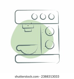 Icon Coffee Maker. related to Coffee symbol. Color Spot Style. simple design editable. simple illustration