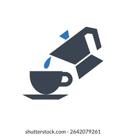 Icon of a coffee pot pouring into a cup
