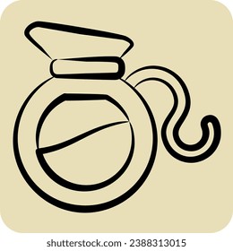 Icon Coffee Pot. related to Coffee symbol. hand drawn style. simple design editable. simple illustration
