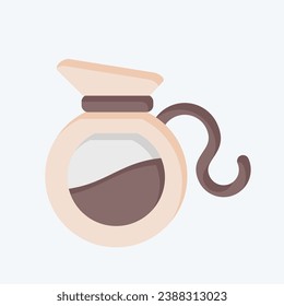 Icon Coffee Pot. related to Coffee symbol. flat style. simple design editable. simple illustration