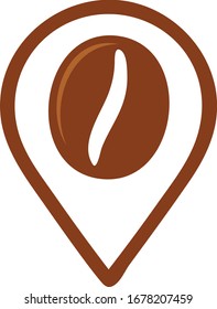 icono de la cafetería en el mapa