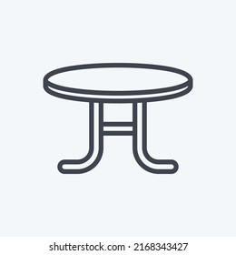 Tabla de café de iconos. adecuado para el símbolo Home. estilo de línea. diseño simple editable. vector de plantilla de diseño. ilustración de símbolo simple