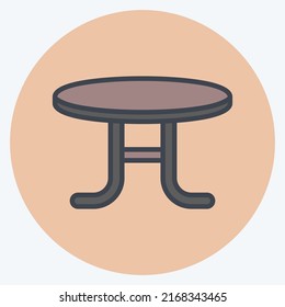 Icon Coffee Table. suitable for Home symbol. color mate style. simple design editable. design template vector. simple symbol illustration