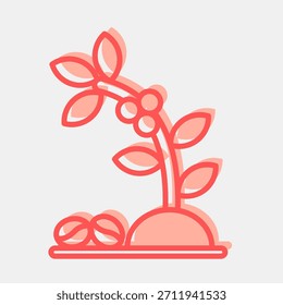 Árbol de café icono. Elementos de cafetería. Icono en estilo de dos tonos.