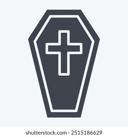 Icon Coffin. related to Seath symbol. glyph style. simple illustration