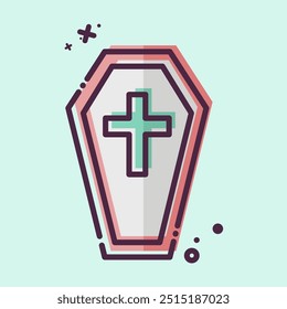 Icon Coffin. related to Seath symbol. MBE style. simple illustration