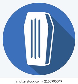 Icon Coffin. suitable for Wild West symbol. long shadow style. simple design editable. design template vector. simple symbol illustration
