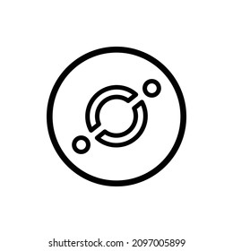 Moneda de ICON. Icono de moneda de ICON.