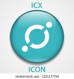Icon Coin cryptocurrency blockchain icon. Virtual electronic, internet money or cryptocoin symbol, logo