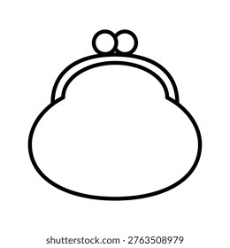 Icon for coin purse vector illustration