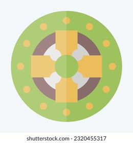 Icon Coin. related to Celtic symbol. flat style. simple design editable. simple illustration