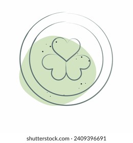Icon Coin. related to Ireland symbol. Color Spot Style. simple design editable. simple illustration