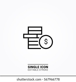 Icon coin single icon graphic designs