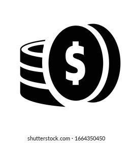 icon coin symbol vector design