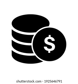 icon Coins Stack. 
coinage symbol. vector illustration.   Eps 10