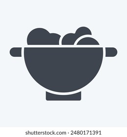 Icon Colander. related to Kitchen Tool symbol. glyph style. simple design illustration